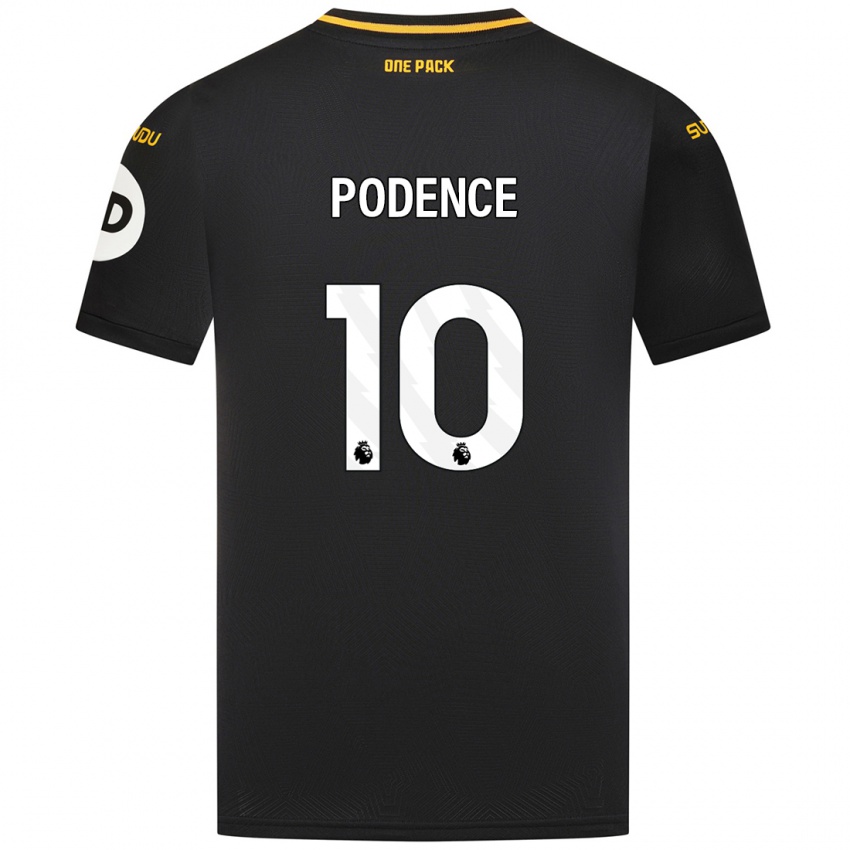 Børn Daniel Podence #10 Sort Udebane Spillertrøjer 2024/25 Trøje T-Shirt