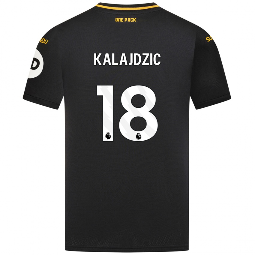 Børn Sasa Kalajdzic #18 Sort Udebane Spillertrøjer 2024/25 Trøje T-Shirt