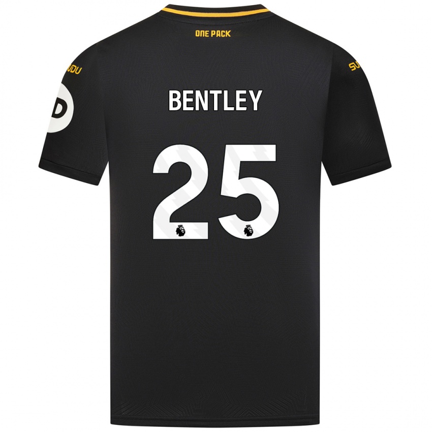 Børn Daniel Bentley #25 Sort Udebane Spillertrøjer 2024/25 Trøje T-Shirt