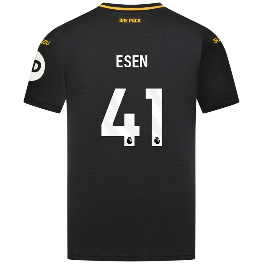 Børn Josh Esen #41 Sort Udebane Spillertrøjer 2024/25 Trøje T-Shirt