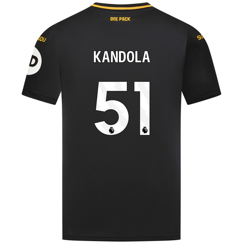 Børn Kam Kandola #51 Sort Udebane Spillertrøjer 2024/25 Trøje T-Shirt