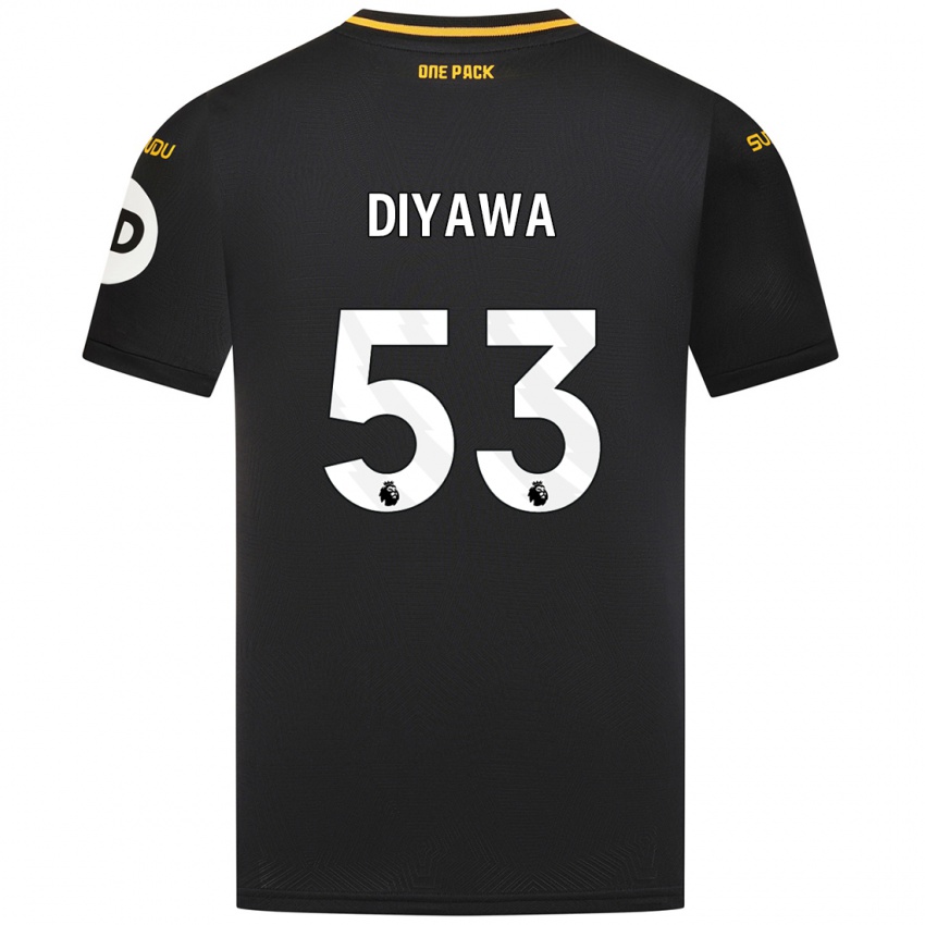 Børn Aaron Keto-Diyawa #53 Sort Udebane Spillertrøjer 2024/25 Trøje T-Shirt