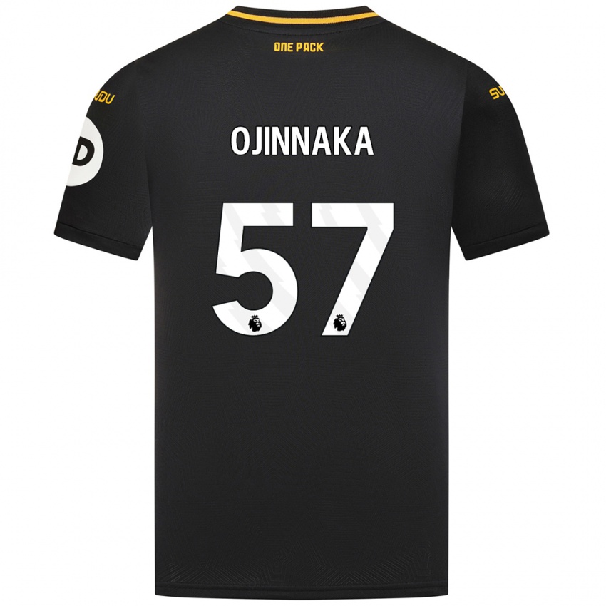 Børn Temple Ojinnaka #57 Sort Udebane Spillertrøjer 2024/25 Trøje T-Shirt