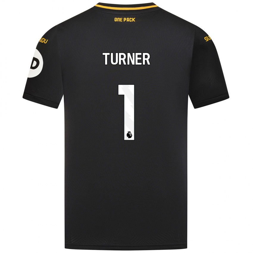 Børn Shannon Turner #1 Sort Udebane Spillertrøjer 2024/25 Trøje T-Shirt