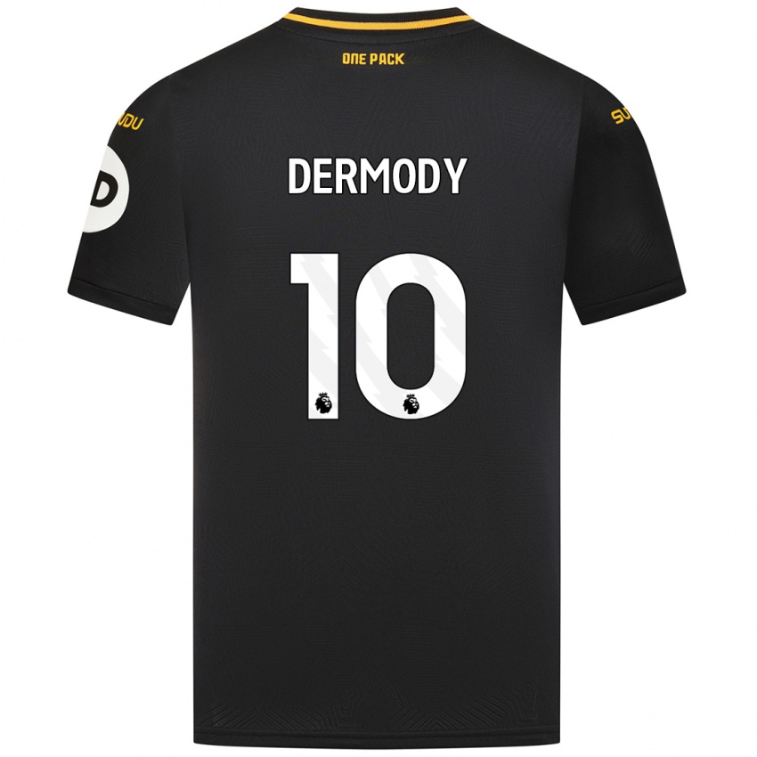 Børn Helen Dermody #10 Sort Udebane Spillertrøjer 2024/25 Trøje T-Shirt