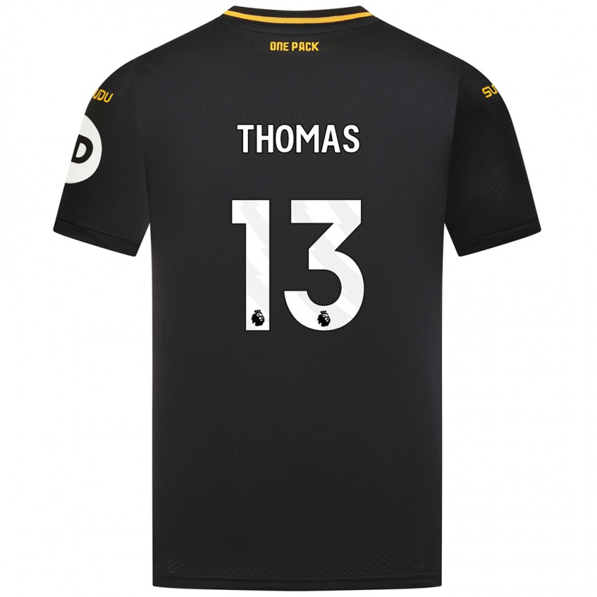 Børn Bec Thomas #13 Sort Udebane Spillertrøjer 2024/25 Trøje T-Shirt