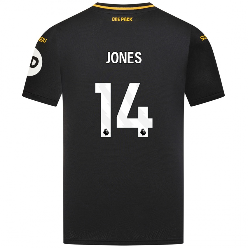 Børn Meesha Dudley-Jones #14 Sort Udebane Spillertrøjer 2024/25 Trøje T-Shirt