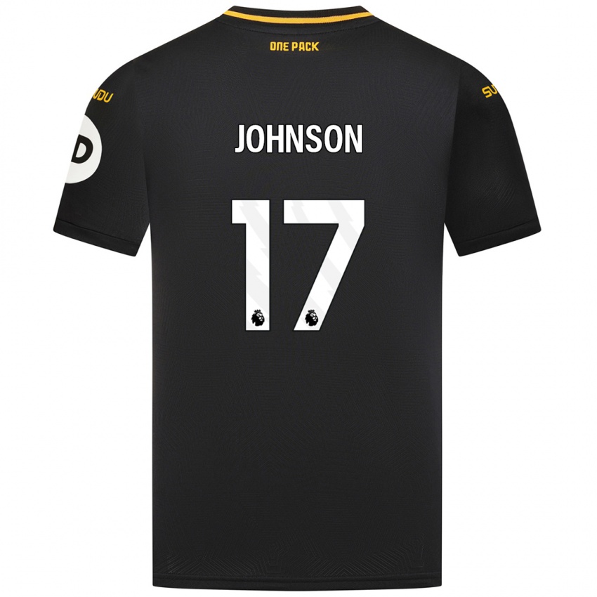 Børn Katie Johnson #17 Sort Udebane Spillertrøjer 2024/25 Trøje T-Shirt