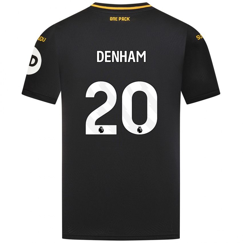 Børn Ania Denham #20 Sort Udebane Spillertrøjer 2024/25 Trøje T-Shirt