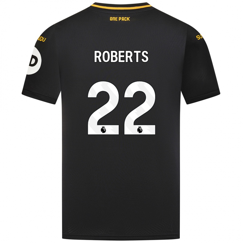 Børn Beth Roberts #22 Sort Udebane Spillertrøjer 2024/25 Trøje T-Shirt