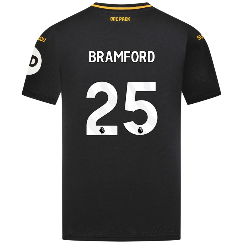 Børn Sophie Bramford #25 Sort Udebane Spillertrøjer 2024/25 Trøje T-Shirt