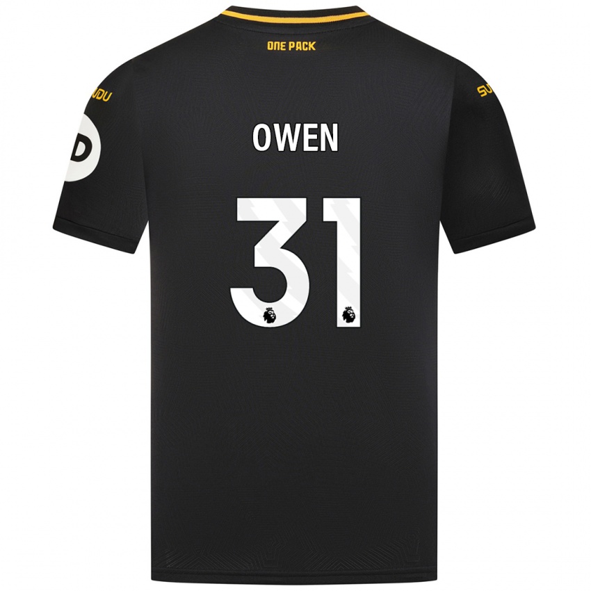 Børn Skye Owen #31 Sort Udebane Spillertrøjer 2024/25 Trøje T-Shirt