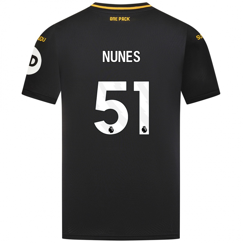 Børn Grazi Nunes #51 Sort Udebane Spillertrøjer 2024/25 Trøje T-Shirt