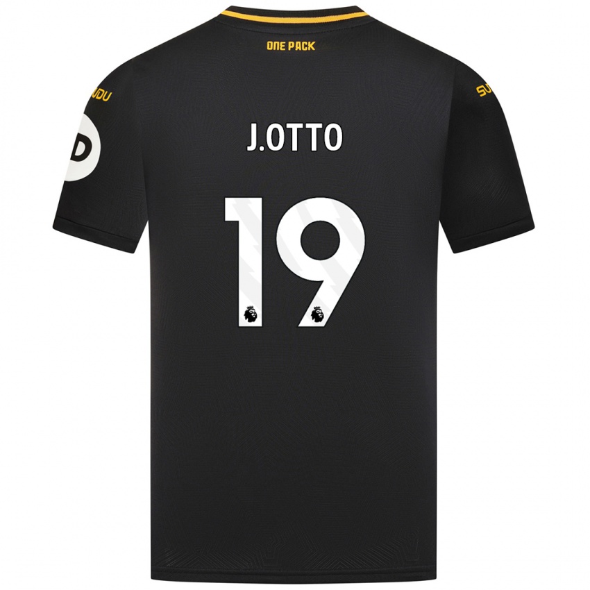 Børn Jonny Otto #19 Sort Udebane Spillertrøjer 2024/25 Trøje T-Shirt