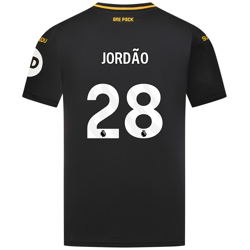 Børn Bruno Jordao #28 Sort Udebane Spillertrøjer 2024/25 Trøje T-Shirt