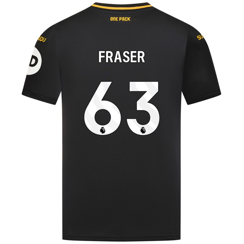 Børn Nathan Fraser #63 Sort Udebane Spillertrøjer 2024/25 Trøje T-Shirt