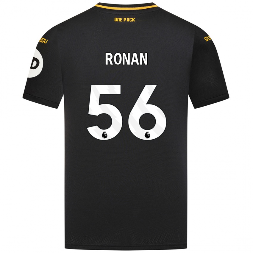 Børn Connor Ronan #56 Sort Udebane Spillertrøjer 2024/25 Trøje T-Shirt