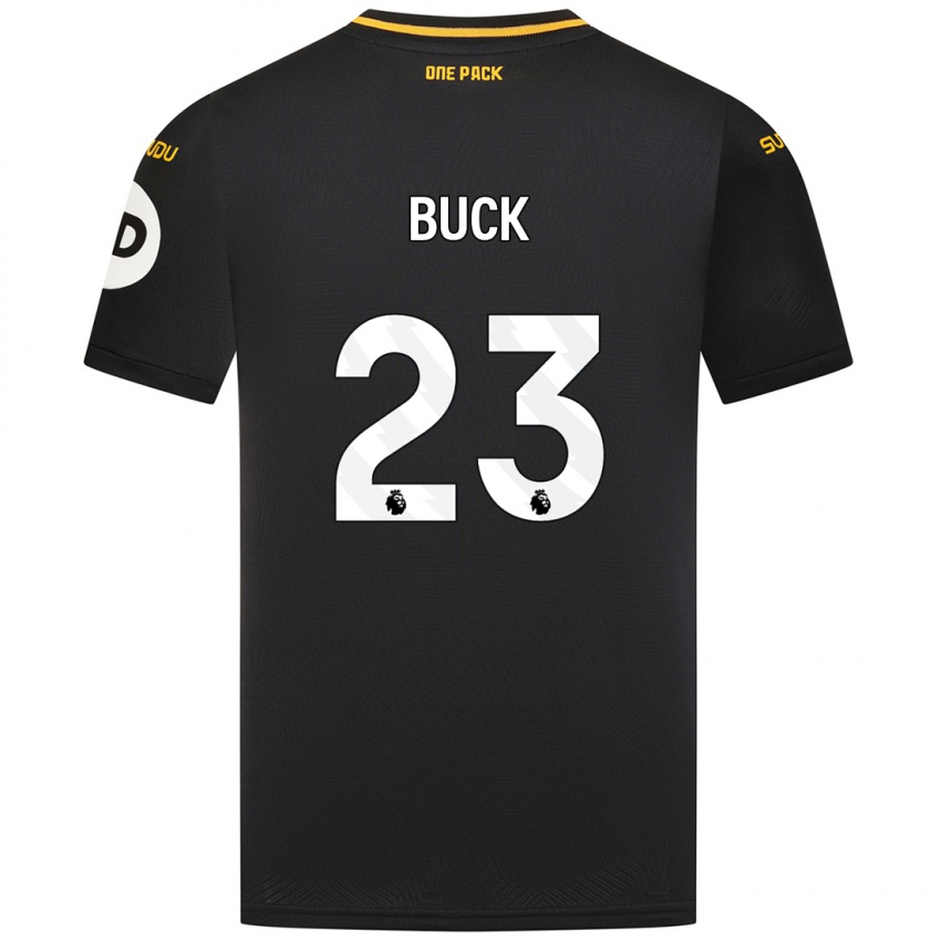 Børn Alex Buck #23 Sort Udebane Spillertrøjer 2024/25 Trøje T-Shirt