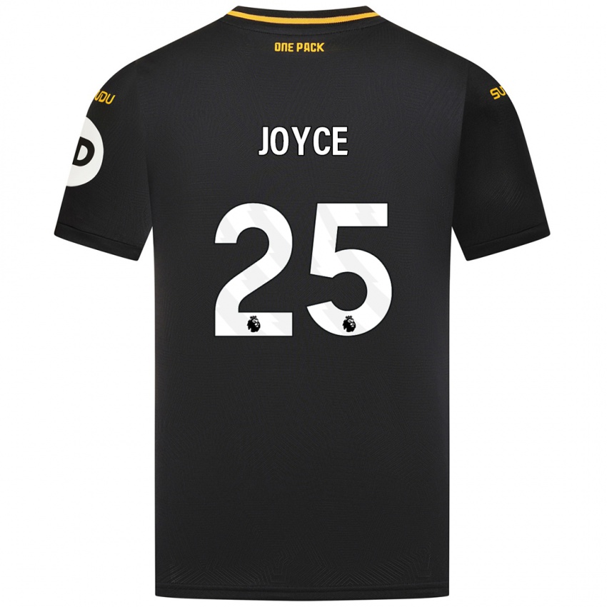 Børn Leonie Joyce #25 Sort Udebane Spillertrøjer 2024/25 Trøje T-Shirt