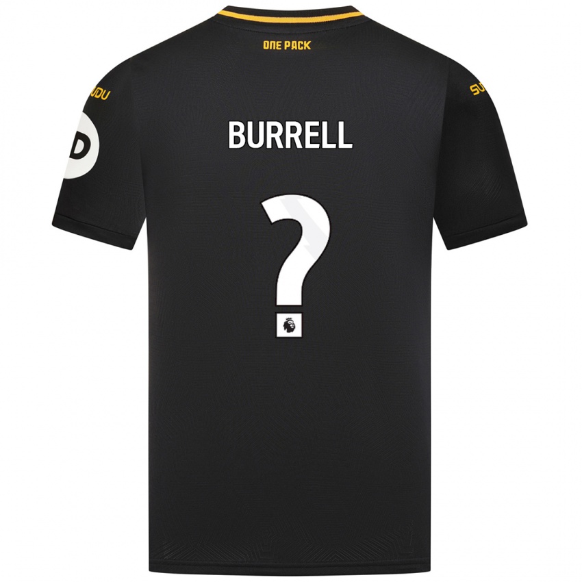 Børn Ackeme Francis-Burrell #0 Sort Udebane Spillertrøjer 2024/25 Trøje T-Shirt