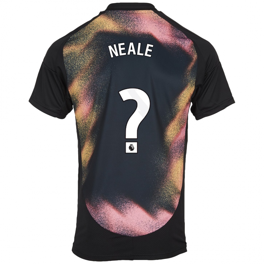 Børn Tommy Neale #0 Sort Hvid Udebane Spillertrøjer 2024/25 Trøje T-Shirt