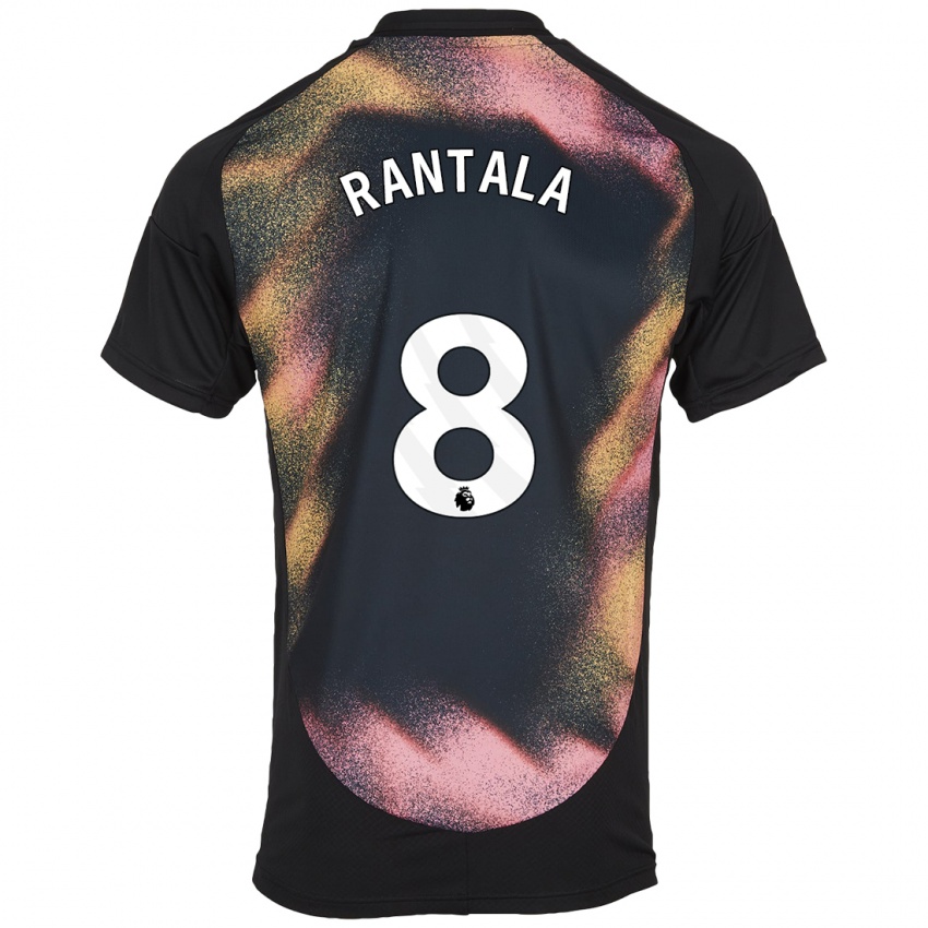 Børn Jutta Rantala #8 Sort Hvid Udebane Spillertrøjer 2024/25 Trøje T-Shirt