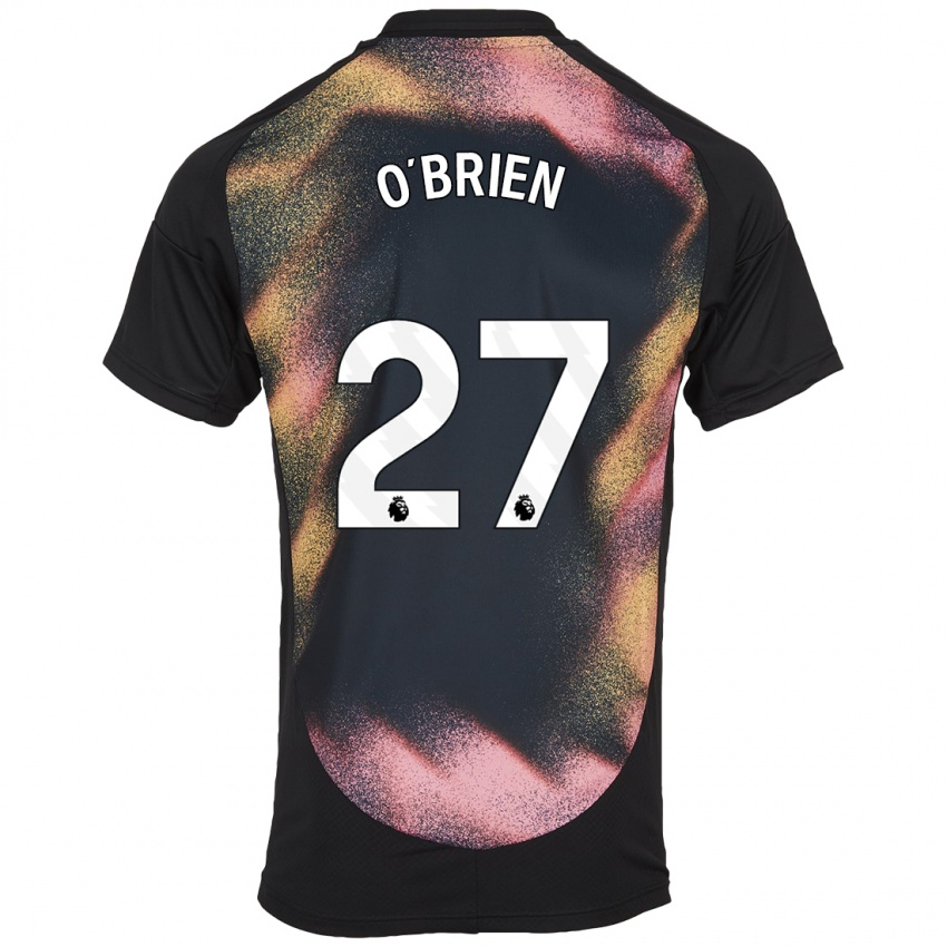 Børn Shannon O'brien #27 Sort Hvid Udebane Spillertrøjer 2024/25 Trøje T-Shirt