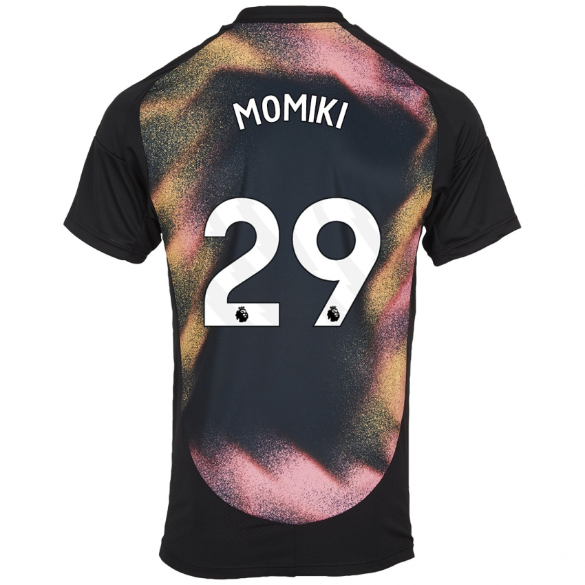 Børn Yuka Momiki #29 Sort Hvid Udebane Spillertrøjer 2024/25 Trøje T-Shirt