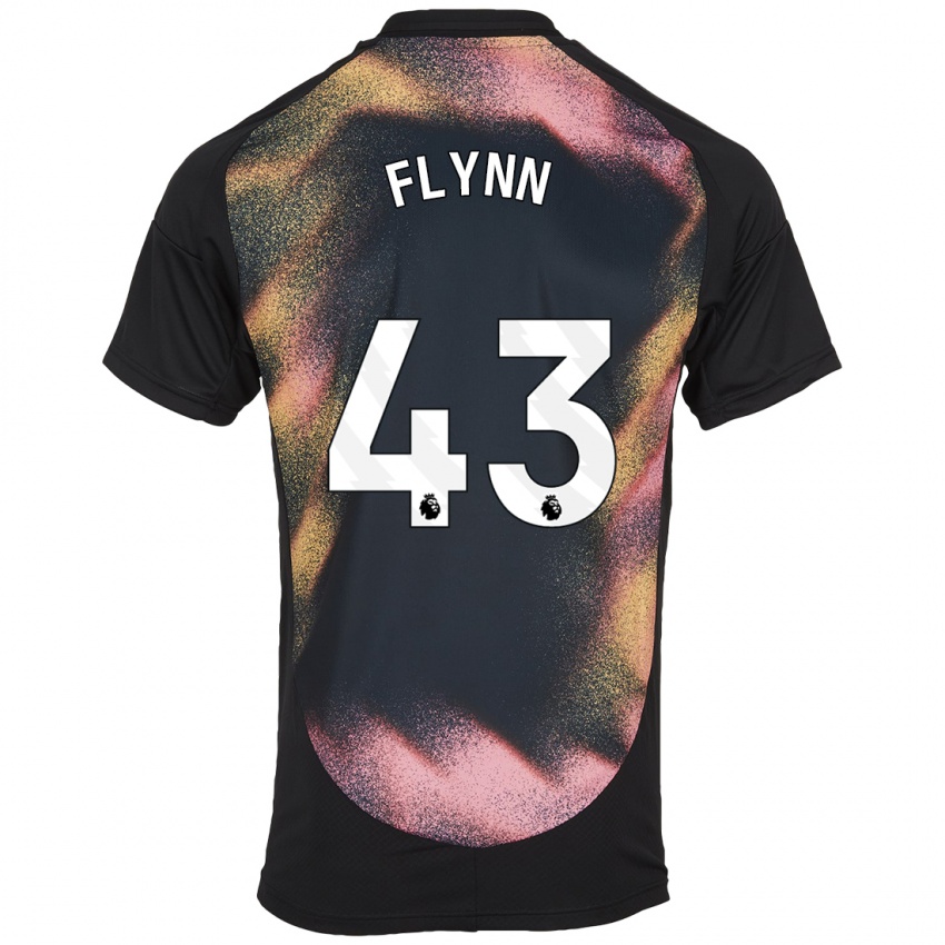 Børn Shane Flynn #43 Sort Hvid Udebane Spillertrøjer 2024/25 Trøje T-Shirt