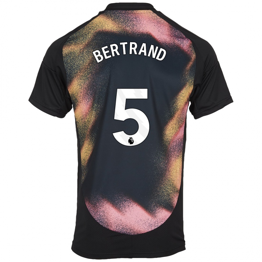 Børn Ryan Bertrand #5 Sort Hvid Udebane Spillertrøjer 2024/25 Trøje T-Shirt