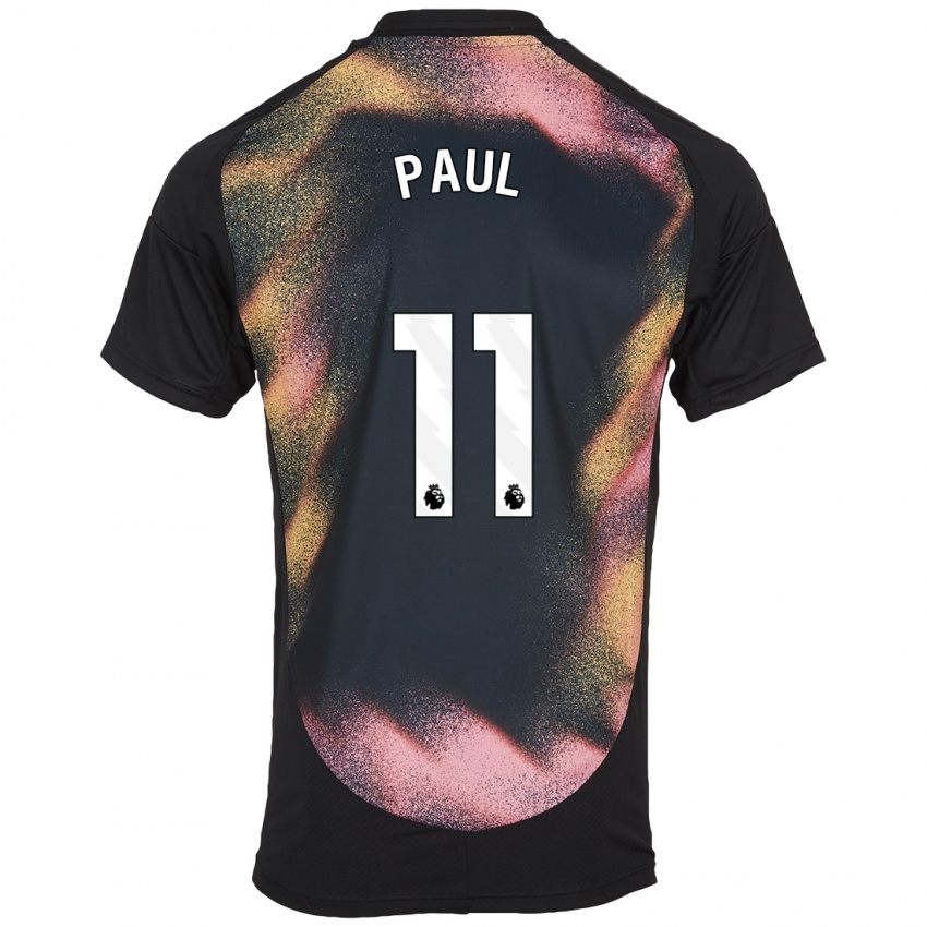 Børn Lachante Paul #11 Sort Hvid Udebane Spillertrøjer 2024/25 Trøje T-Shirt