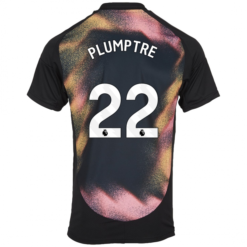 Børn Ashleigh Plumptre #22 Sort Hvid Udebane Spillertrøjer 2024/25 Trøje T-Shirt