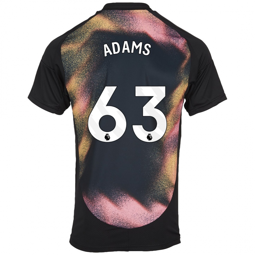 Børn Bayli Spencer Adams #63 Sort Hvid Udebane Spillertrøjer 2024/25 Trøje T-Shirt