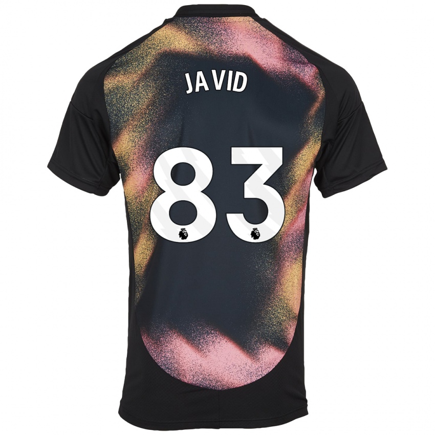 Børn Abdullah Javid #83 Sort Hvid Udebane Spillertrøjer 2024/25 Trøje T-Shirt