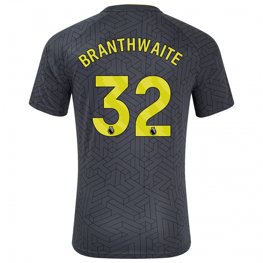 Børn Jarrad Branthwaite #32 Sort Gul Udebane Spillertrøjer 2024/25 Trøje T-Shirt