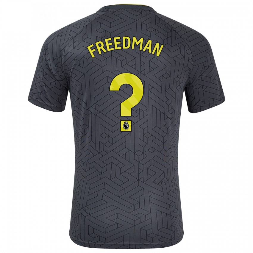 Børn Freddie Freedman #0 Sort Gul Udebane Spillertrøjer 2024/25 Trøje T-Shirt