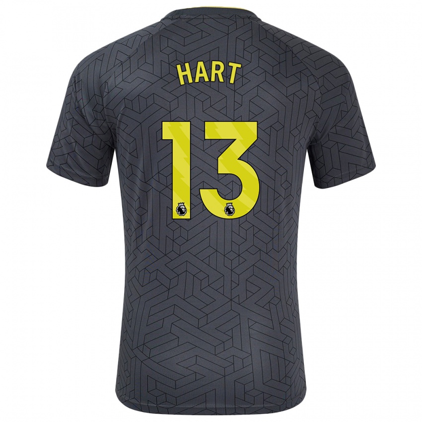 Børn Libby Hart #13 Sort Gul Udebane Spillertrøjer 2024/25 Trøje T-Shirt