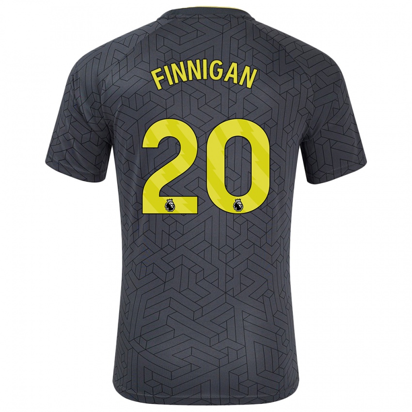 Børn Megan Finnigan #20 Sort Gul Udebane Spillertrøjer 2024/25 Trøje T-Shirt