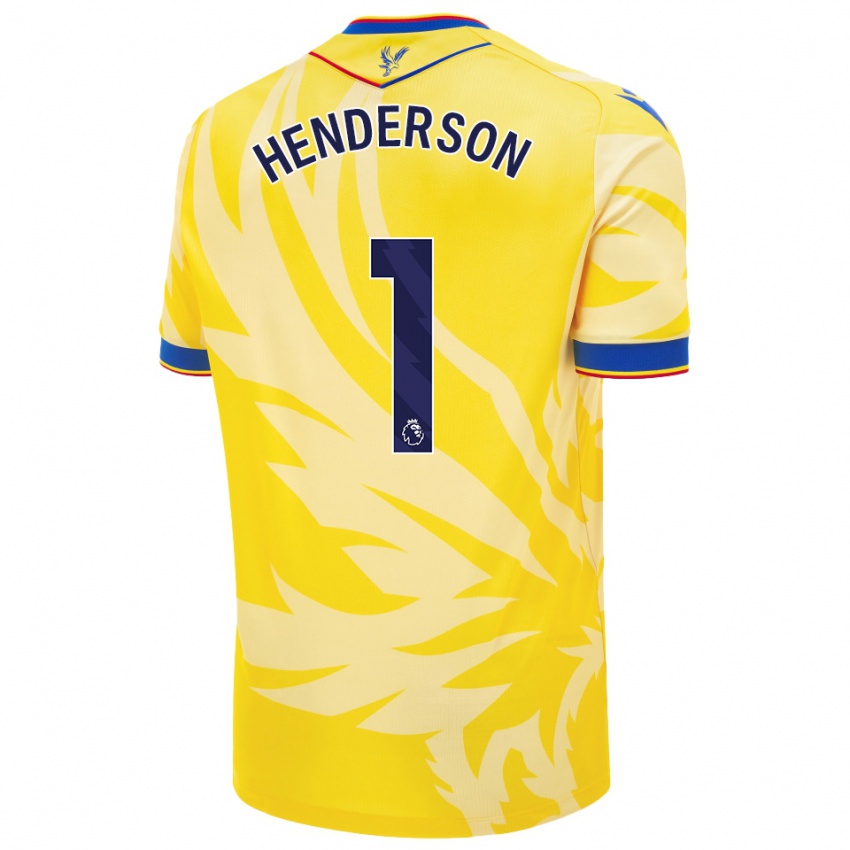 Børn Dean Henderson #1 Gul Udebane Spillertrøjer 2024/25 Trøje T-Shirt