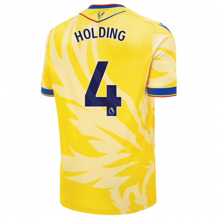 Børn Rob Holding #4 Gul Udebane Spillertrøjer 2024/25 Trøje T-Shirt