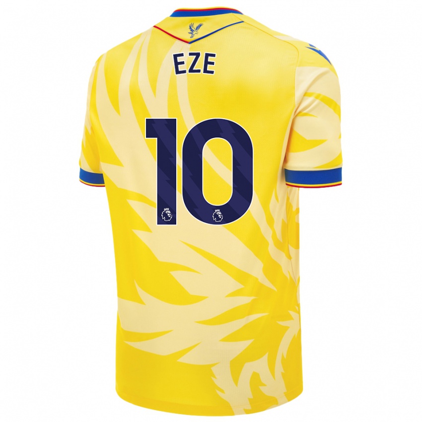 Børn Eberechi Eze #10 Gul Udebane Spillertrøjer 2024/25 Trøje T-Shirt