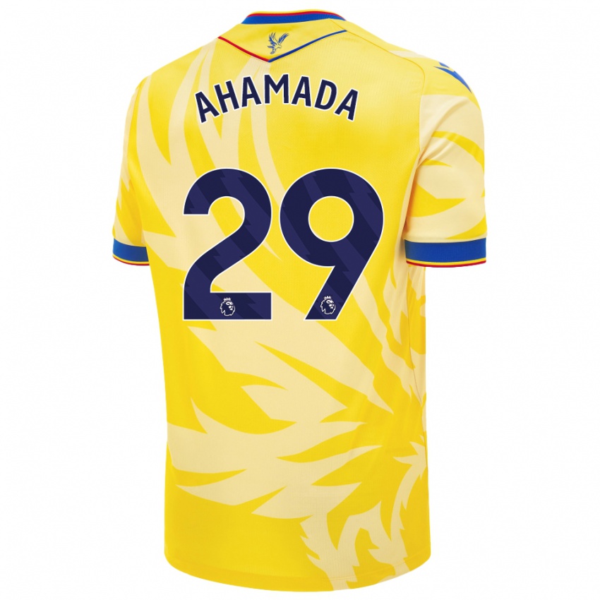 Børn Naouirou Ahamada #29 Gul Udebane Spillertrøjer 2024/25 Trøje T-Shirt