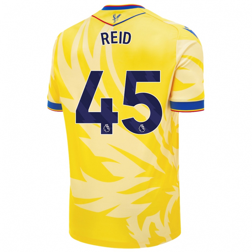 Børn Dylan Reid #45 Gul Udebane Spillertrøjer 2024/25 Trøje T-Shirt