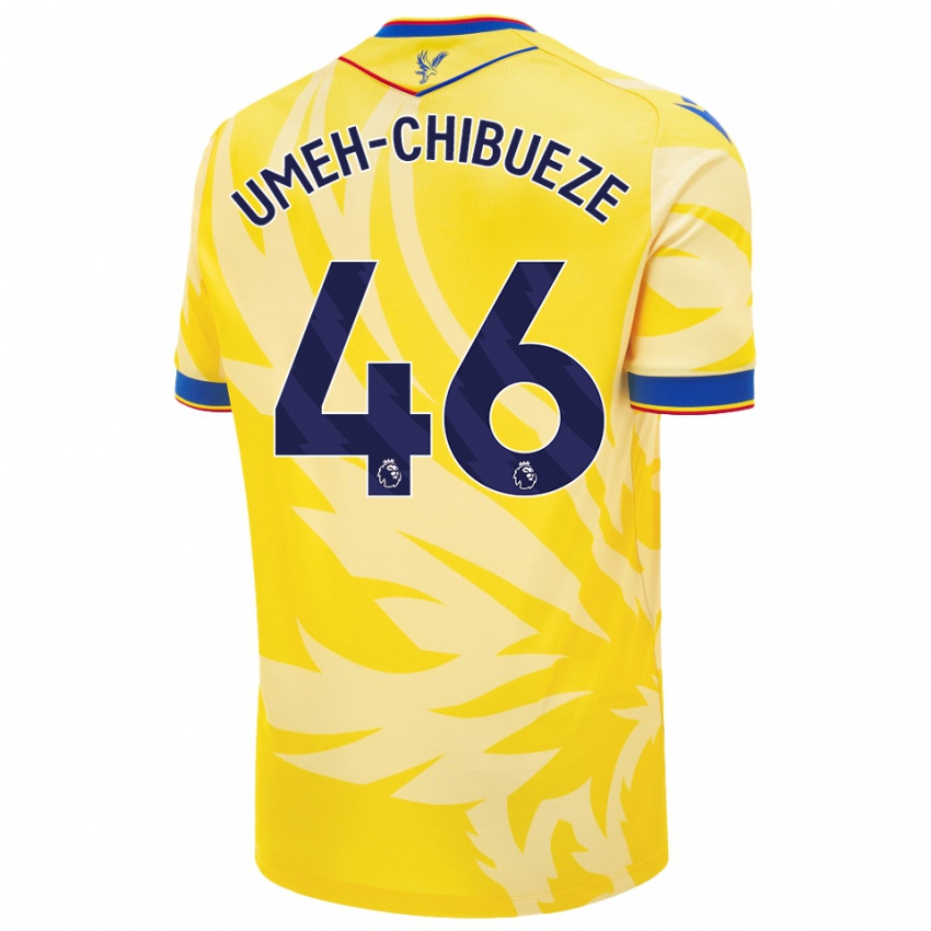 Børn Franco Umeh-Chibueze #46 Gul Udebane Spillertrøjer 2024/25 Trøje T-Shirt