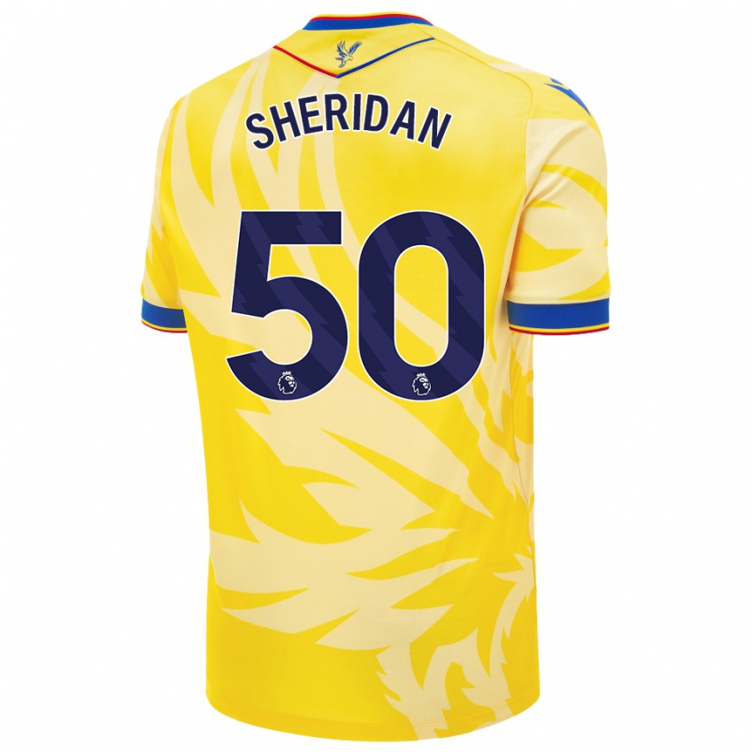 Børn Joe Sheridan #50 Gul Udebane Spillertrøjer 2024/25 Trøje T-Shirt