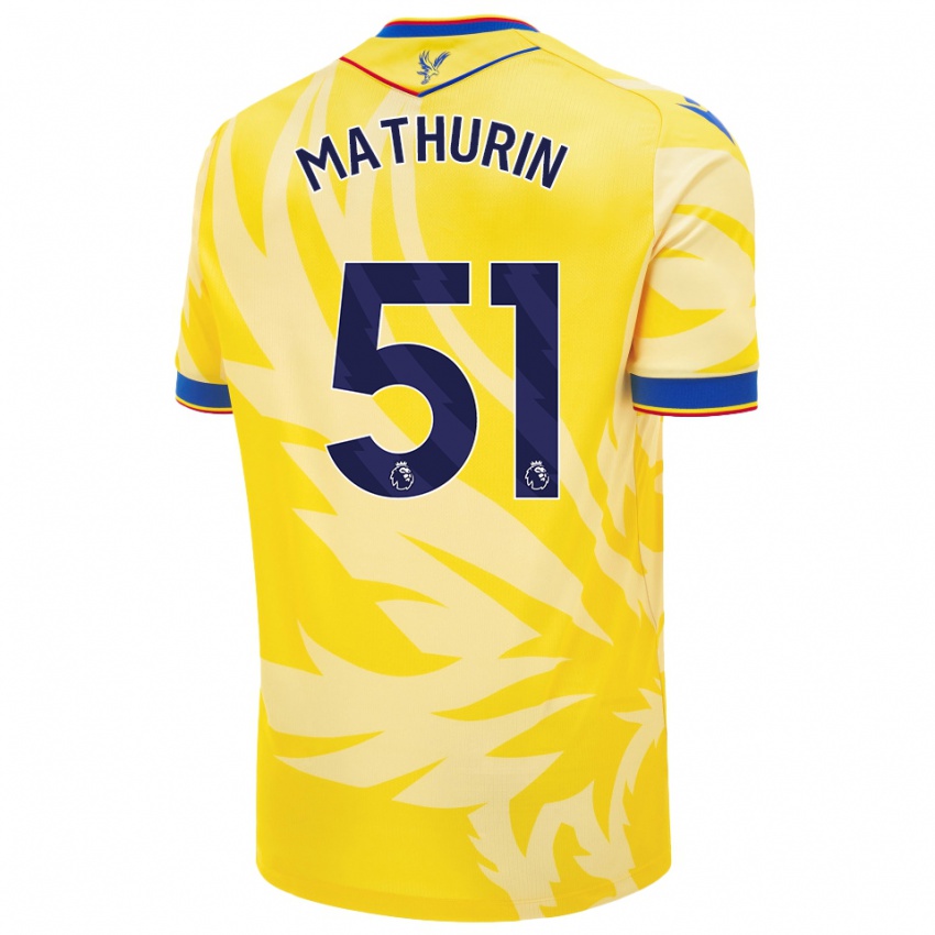 Børn Roshaun Mathurin #51 Gul Udebane Spillertrøjer 2024/25 Trøje T-Shirt