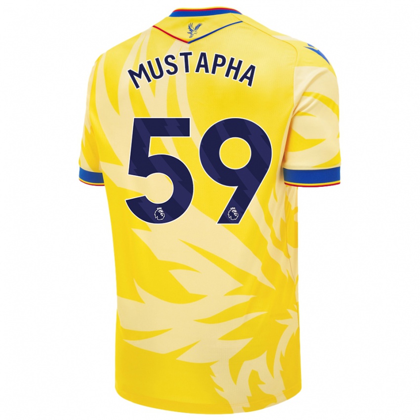 Børn Hindolo Mustapha #59 Gul Udebane Spillertrøjer 2024/25 Trøje T-Shirt