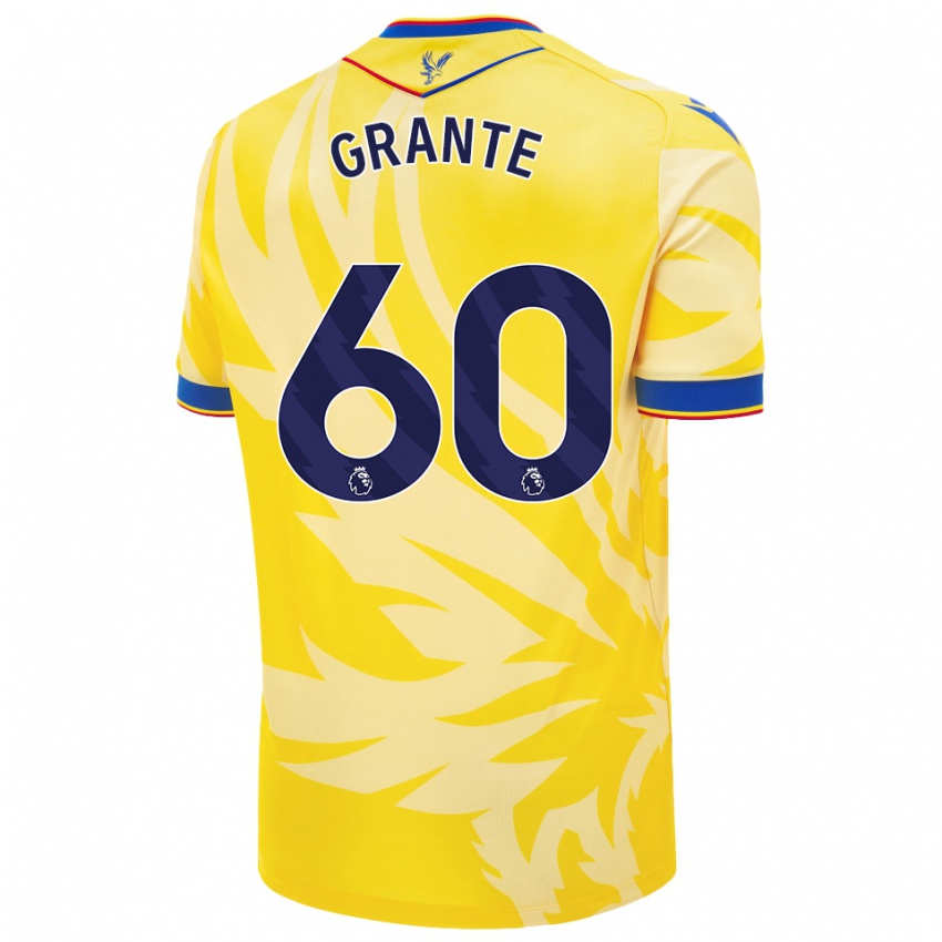 Børn Jake Grante #60 Gul Udebane Spillertrøjer 2024/25 Trøje T-Shirt