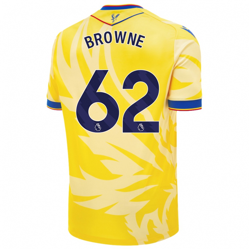 Børn Luke Browne #62 Gul Udebane Spillertrøjer 2024/25 Trøje T-Shirt