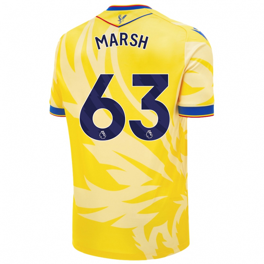 Børn Zach Marsh #63 Gul Udebane Spillertrøjer 2024/25 Trøje T-Shirt